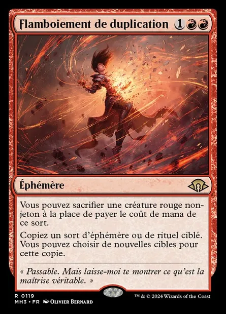 Flamboiement de duplication, carte Magic MH3 119 — extension Modern Horizons 3