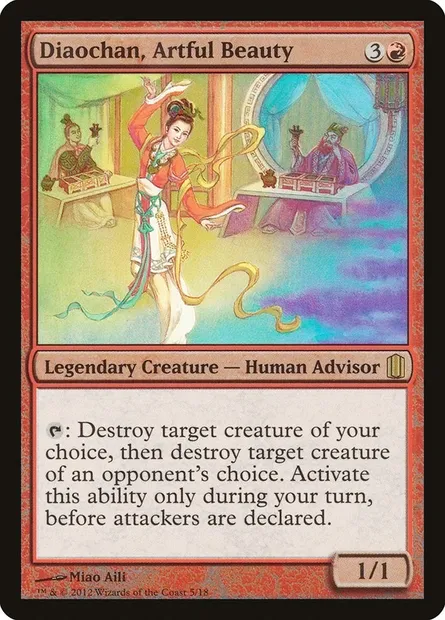 Diaochan, beauté ingénieuse, carte Magic CM1 5 — extension Commander's Arsenal