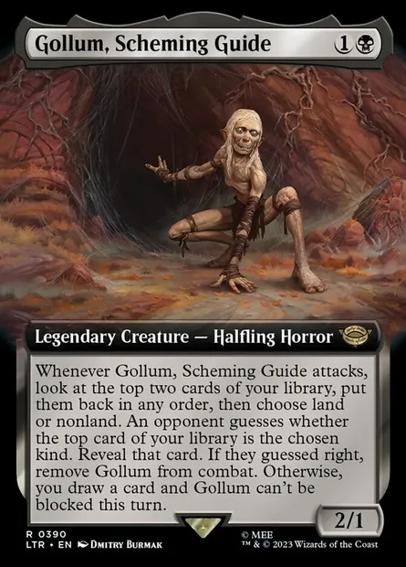Gollum, Scheming Guide, Magic card LTR 390 — The Lord of the Rings: Tales of Middle-earth set