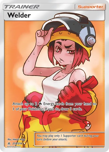 Welder, Pokémon card UNB 214 — Unbroken Bonds set