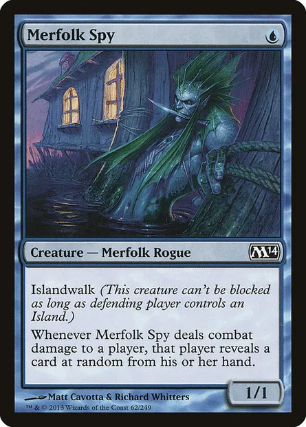 Merfolk Spy, Magic card M14 62 — Magic 2014 set