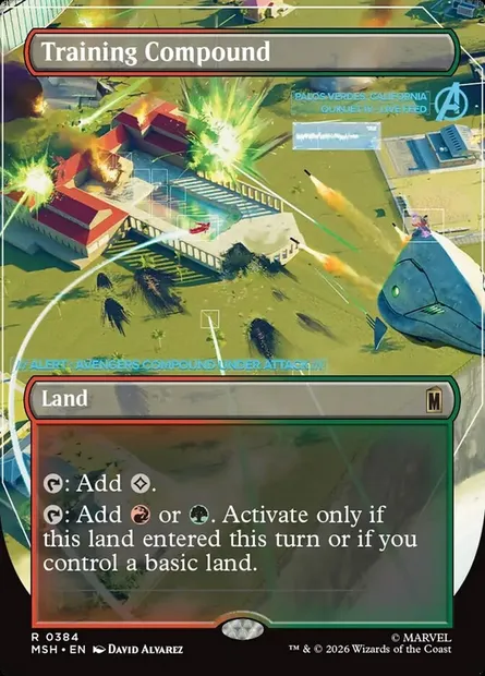 Training Compound, Magic card MSH 384 — Marvel Super Heroes set