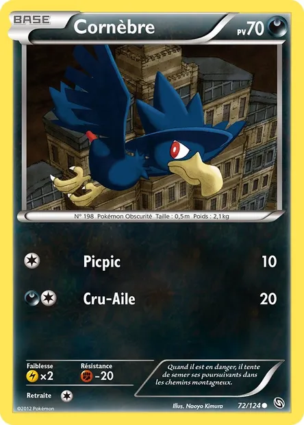 Cornèbre, carte Pokémon DRX 72 — extension Dragons Éxaltés