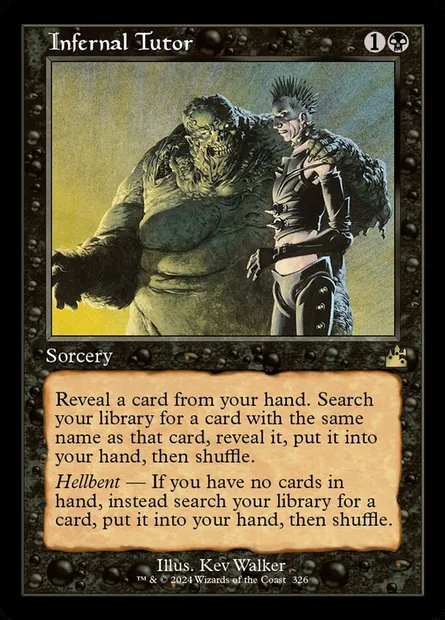 Infernal Tutor, Magic card RVR 326 — Ravnica Remastered set