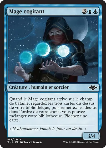 Mage cogitant, carte Magic MH1 63 — extension Horizons du Modern