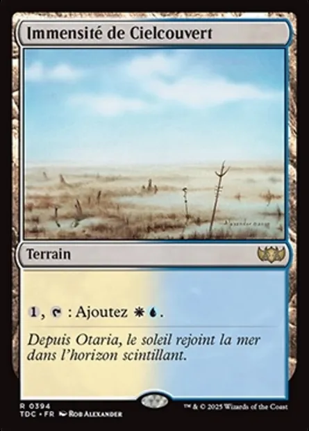Immensité de Cielcouvert, carte Magic TDC 394 — extension Tarkir: Dragonstorm Commander