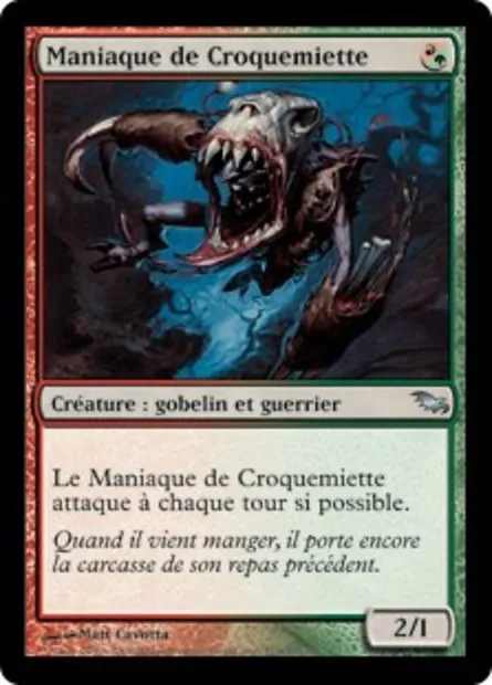 Maniaque de Croquemiette, carte Magic SHM 219 — extension Sombrelande