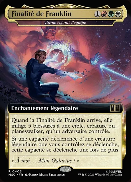 Annie rejoint l'équipe, carte Magic MSC 403 — extension Marvel Super Heroes Commander