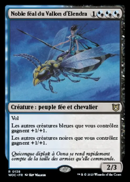 Noble féal du Vallon d'Elendra, carte Magic WOC 138 — extension Wilds of Eldraine Commander