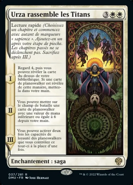 Urza rassemble les Titans, carte Magic DMU 37 — extension Dominaria Uni