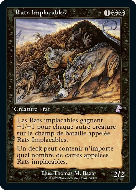 Rats implacables, carte Magic TSR 329 — extension Spirale Temporelle Remastered