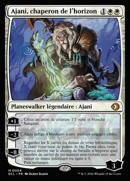 Ajani, chaperon de l'horizon, carte Magic ECL 4 — extension Lorwyn Eclipsed