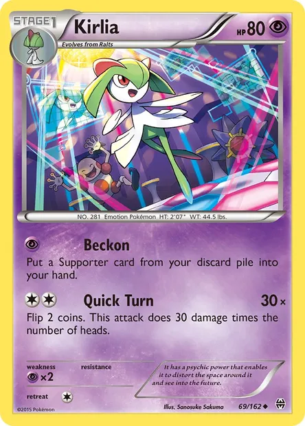 Kirlia, Pokémon card BKT 69 — BREAKthrough set