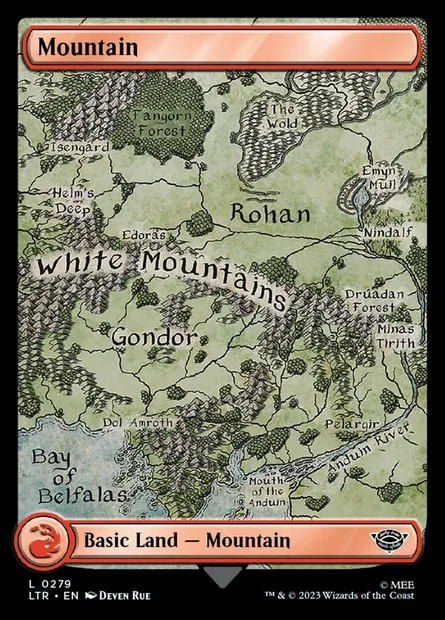 Mountain, Magic card LTR 279 — The Lord of the Rings: Tales of Middle-earth set