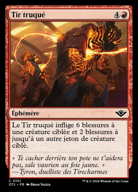 Tir truqué, carte Magic OTJ 151 — extension Outlaws of Thunder Junction