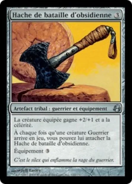 Hache de bataille d'obsidienne, carte Magic MOR 144 — extension Leveciel