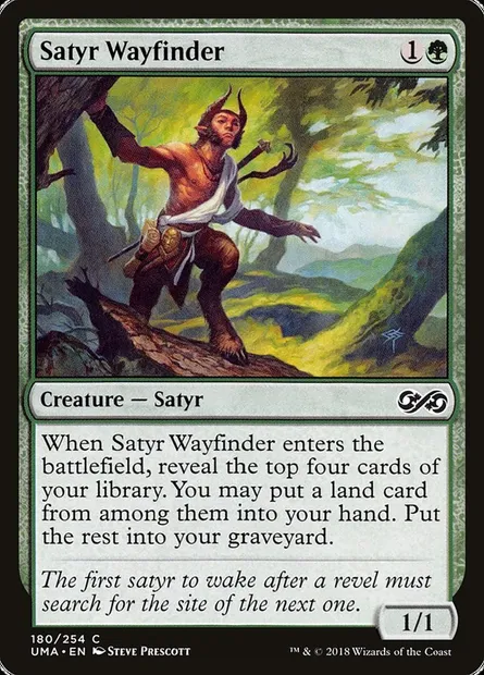 Satyr Wayfinder, Magic card UMA 180 — Ultimate Masters set