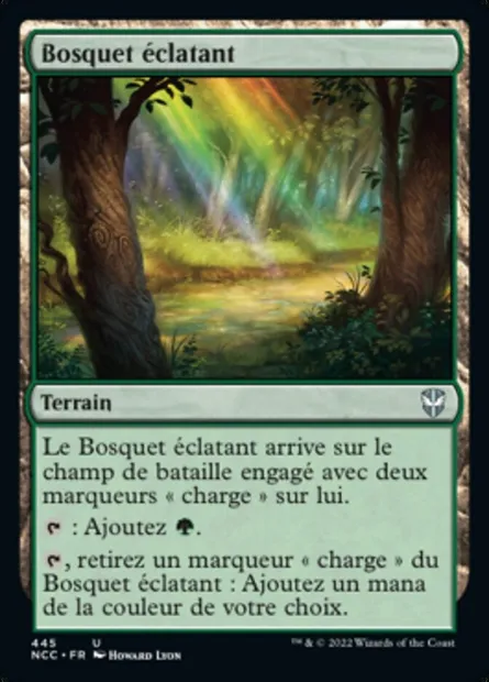 Bosquet éclatant, carte Magic NCC 445 — extension New Capenna Commander