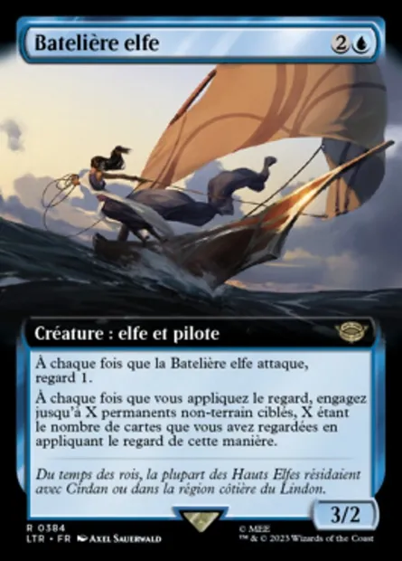 Batelière elfe, carte Magic LTR 384 — extension Le Seigneur des Anneaux : chroniques de la Terre du Milieu