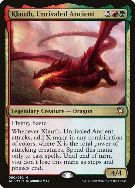 Klauth, Unrivaled Ancient, Magic card AFC 50 — Forgotten Realms Commander set