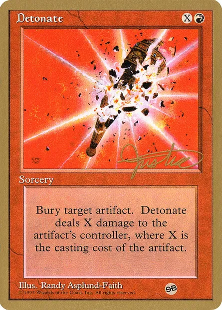 Detonate, Magic card PTC mj184sb — Pro Tour Collector Set set