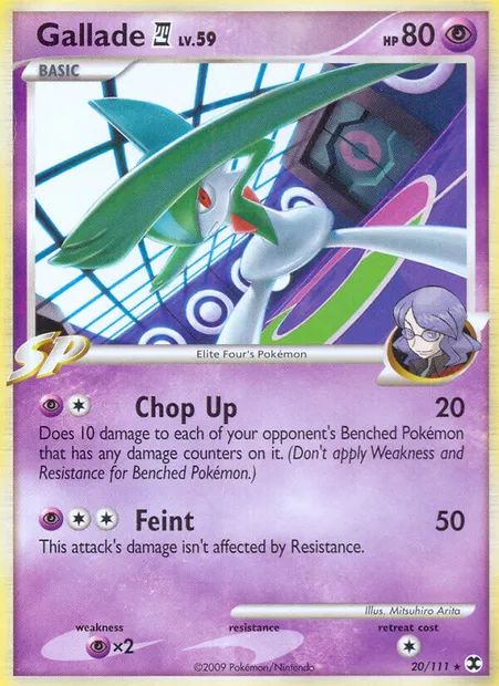 Gallade E4, Pokémon card RR 20 — Rising Rivals set