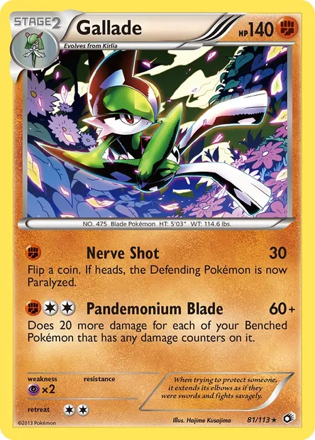Gallade, Pokémon card LTR 81 — Legendary Treasures set