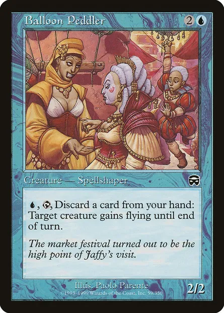 Balloon Peddler, Magic card MMQ 59 — Mercadian Masques set