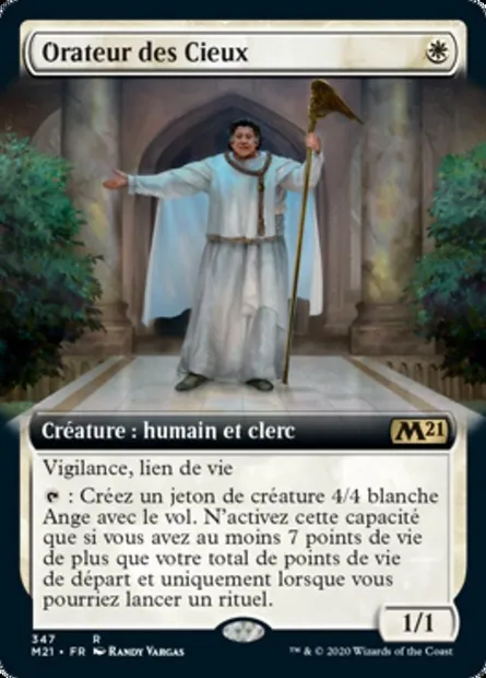 Orateur des Cieux, carte Magic M21 347 — extension Core Set 2021