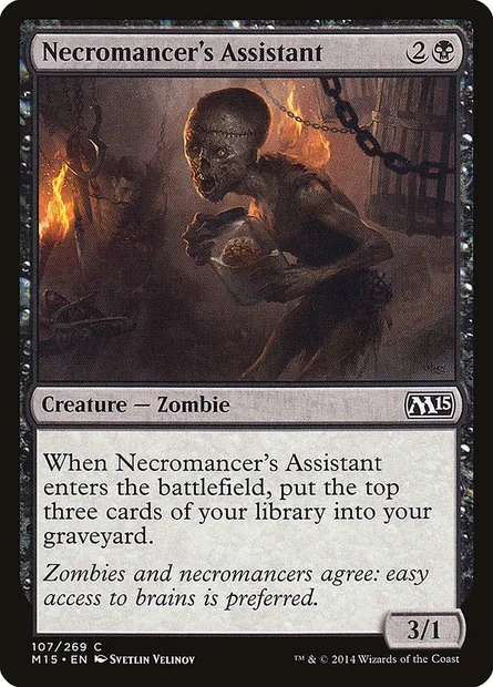 Necromancer's Assistant, Magic card M15 107 — Magic 2015 set