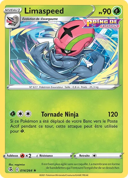 Limaspeed, carte Pokémon FST 14 — extension Poing de Fusion