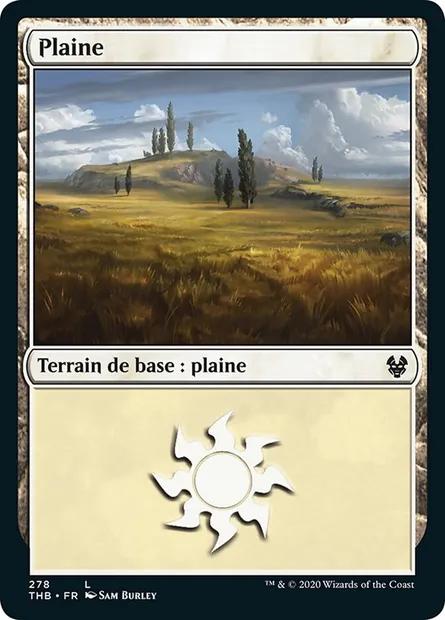 Plaine, carte Magic THB 278 — extension Theros Beyond Death