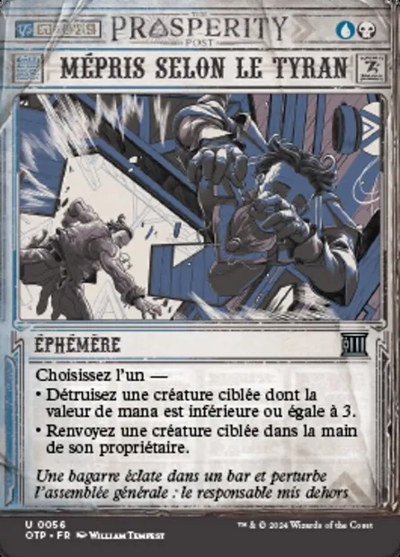 Mépris selon le Tyran, carte Magic OTP 56 — extension Breaking News