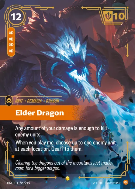 Elder Dragon, carte Riftbound UNL 118a — extension Unleashed