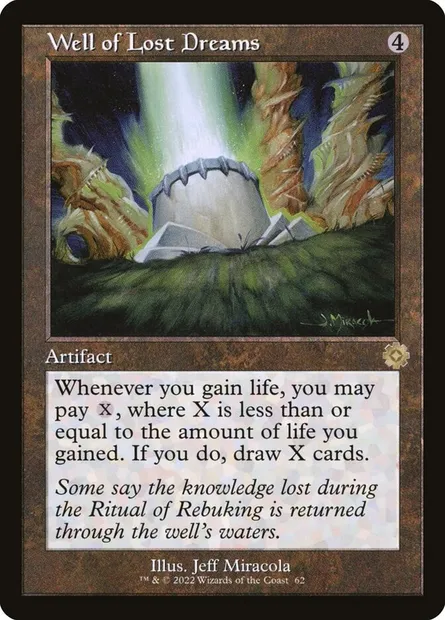 Well of Lost Dreams, Magic card BRR 62 — The Brothers' War Retro Artifacts set