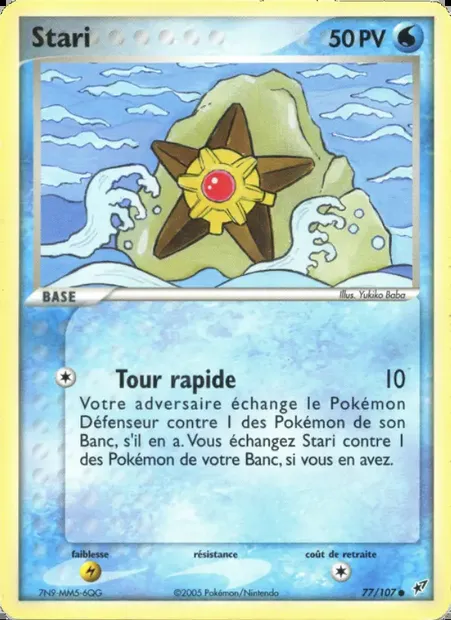 Stari, carte Pokémon DX 77 — extension EX Deoxys