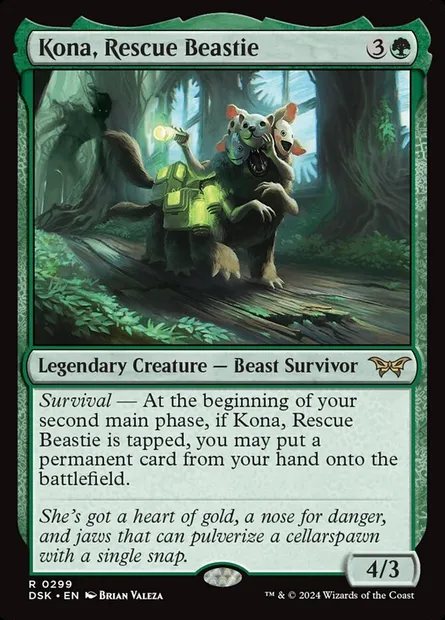 Kona, Rescue Beastie, Magic card DSK 299 — Duskmourn: House of Horror set