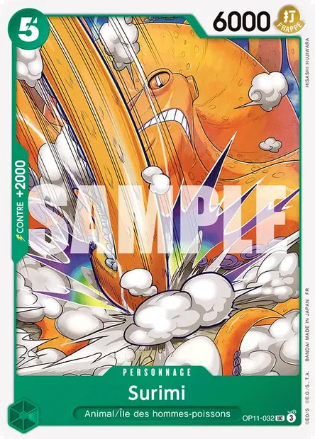 Surimi, carte One Piece OP11-032 — extension DES POINGS VIFS COMME L'ÉCLAIR