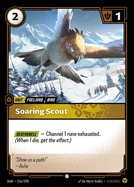 Soaring Scout, carte Riftbound OGN 216 — extension Origins