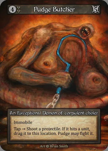Pudge Butcher, Sorcery card ALP 129 — Alpha set
