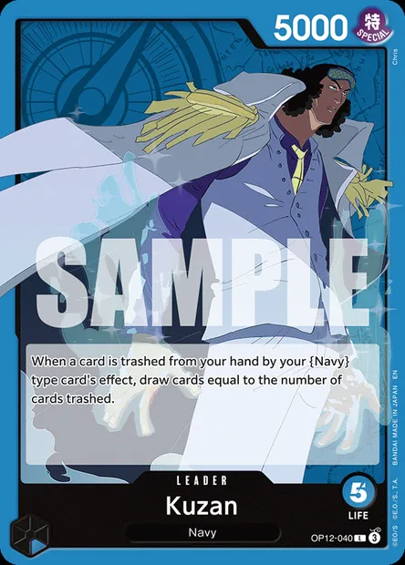 Kuzan, One Piece card OP12-040 — LEGACY OF THE MASTER set