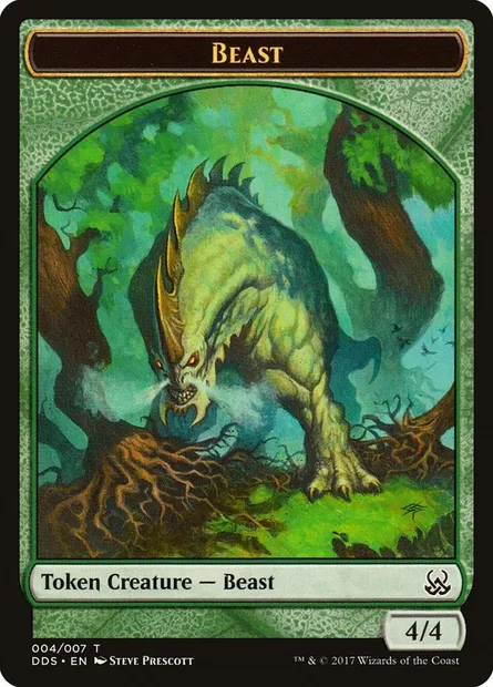 Beast, Magic card TDDS 4 — Duel Decks: Mind vs. Might Tokens set