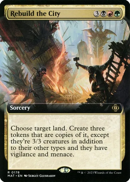 Reconstruire la cité, carte Magic MAT 178 — extension L'invasion des machines : le jour d'après