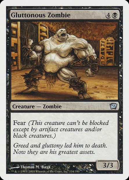 Gluttonous Zombie, Magic card 9ED 134 — Ninth Edition set