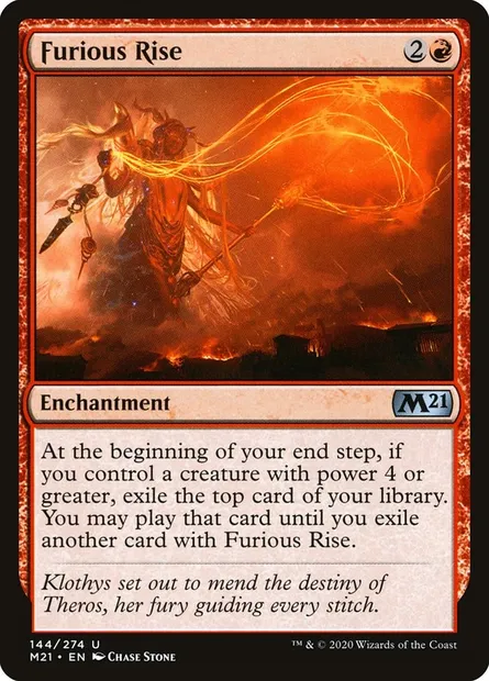 Furious Rise, Magic card M21 144 — Core Set 2021 set