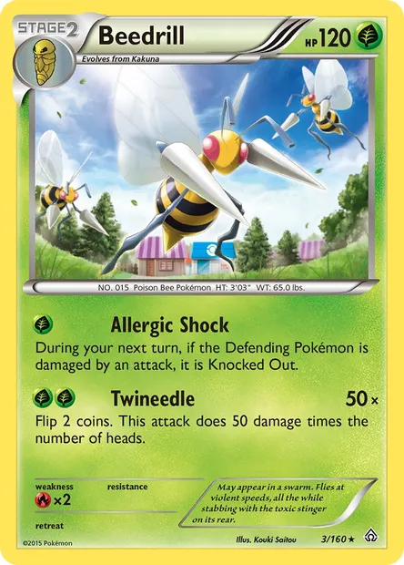 Beedrill, Pokémon card PRC 3 — Primal Clash set