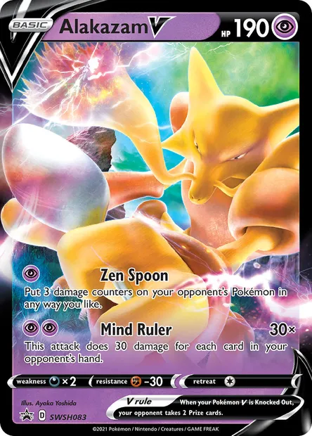 Alakazam V, Pokémon card SWSH 083 — SWSH Black Star Promos set