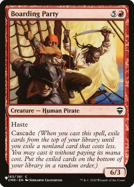 Boarding Party, Magic card PLST CMR-163 — The List set