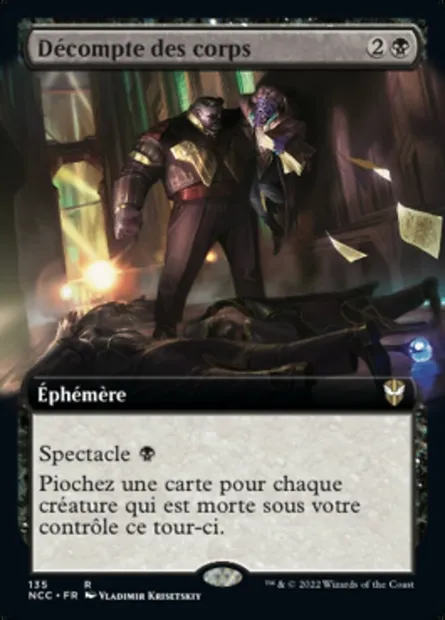Décompte des corps, carte Magic NCC 135 — extension New Capenna Commander