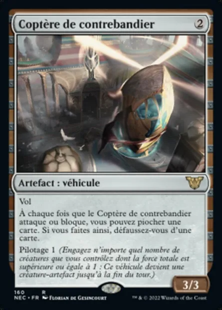Coptère de contrebandier, carte Magic NEC 160 — extension Neon Dynasty Commander